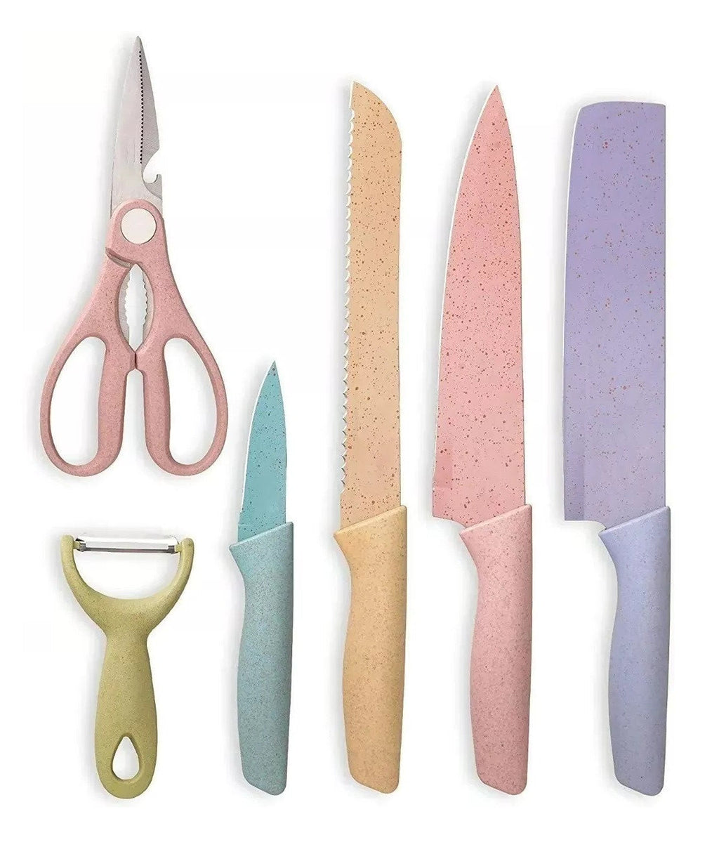 Set X6 De Cuchillos En Cerámica Quitchen