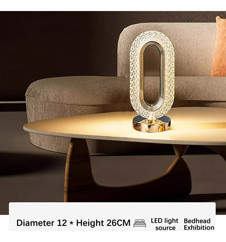 LAMPARA DE LUJO CRISTAL RECARGABLE HOGAR