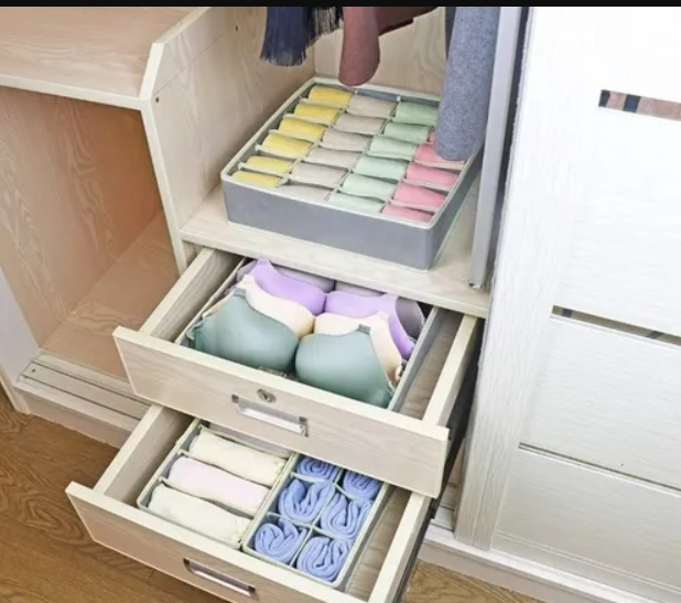 Organizador de Ropa Interior y Medias – Set x4 para Cajones